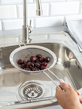 Сито 18,5см DE'NASTIA с ручкой нержавеющая сталь 000000000001219237