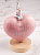 Украшение декоративное Гном на сердце 12,5х9х18,5см розовый дерево 000000000001208283