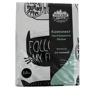 Комплект постельного белья 2 спальное ПОСУДА ЦЕНТР 80%Хлопок/20%Полиэстер Коты PC02309 000000000001200912