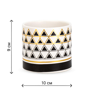 Кашпо 10х9см 0,45л Геометрия III керамика 000000000001225876