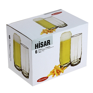 HISAR Набор стаканов для пива 6шт 330мл PASABAHCE стекло 000000000001007291