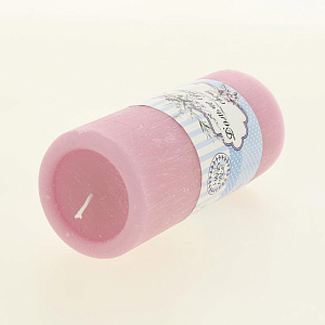 Свеча пеньковая 150х70мм Дольче Вита розовая 000000000001209290