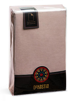 Пододеяльник 200x220см DE'NASTIA 2сторонний молочный/светло-коричневый 100%хб сатин C010826 000000000001204352