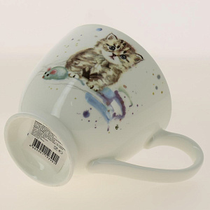 Кружка 500 мл форма челси Котенок фарфор костяной SX-DJ01 000000000001196853