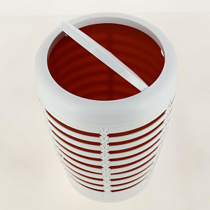 Урна с крышкой PALM оранжевый пластик PRIMANOVA M-E21-01-17 000000000001201695