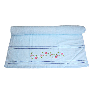 Полотенце махровое Маргаритки Любимый дом, голубой, 60?130 см 000000000001125123