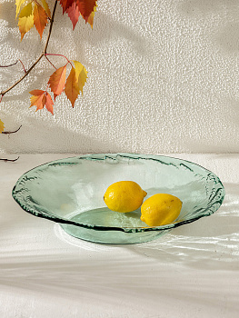 Ваза декоративная 40x28,5x10см DE'NASTIA Египет овальная чаша прозрачный стекло 000000000001225009