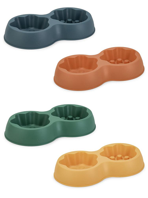 Миска для животных 31х17см двойная ЛАПКА в ассортименте полипропилен 000000000001229119