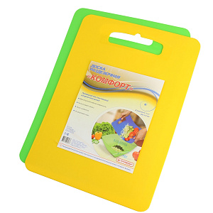 Доска разделочная 2шт 29х21см ПОЛИМЕРБЫТ Комфорт пластик 000000000001075036