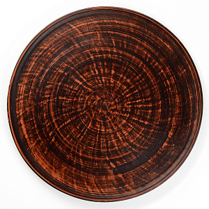 Тарелка обеденная 25см дымленая керамика 000000000001211396