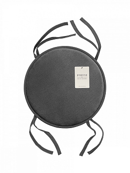 Подушка на стул 35см DE'NASTIA мемори круглая графит полиэстер 000000000001229948