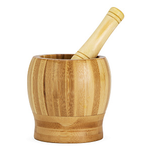 Ступка с пестиком 8,5х9,5х10см-молоток 2,7х14,5см бамбук 000000000001221640
