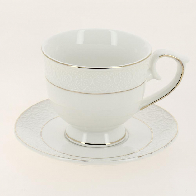 Набор чайный фарфор 12шт (6 чашек 260мл + 6 блюдец) подарочная упаковка Астерия Balsford 101-01057 000000000001200555