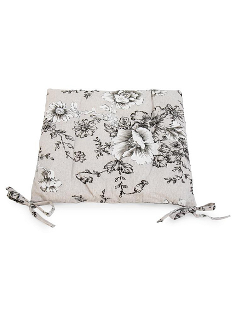 Подушка на стул 38х38см LUCKY Серые маки полиэстер/хлопок 000000000001228245