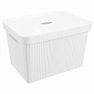 Ящик 20л 38х27х24,9см ECONOVA VELVET белый пластик