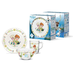 Набор посуды детский  стекло Холодное сердце Весна,КРС-924 000000000001193701