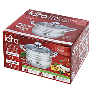 Кастрюля LARA SONATA, 2.9л 000000000001160793