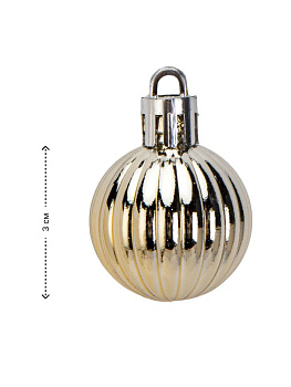 Декоративное украшение Набор шаров 12шт 3см серия Розовое золото микс пластик 000000000001228092