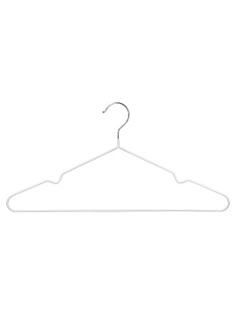 Набор вешалок 5шт 39,5х19см FORA с ПВХ покрытием металл белый 000000000001225503