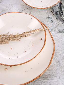 Набор столовой посуды 19 предметов TULU PORSELEN Reactive milky фарфор 000000000001212916