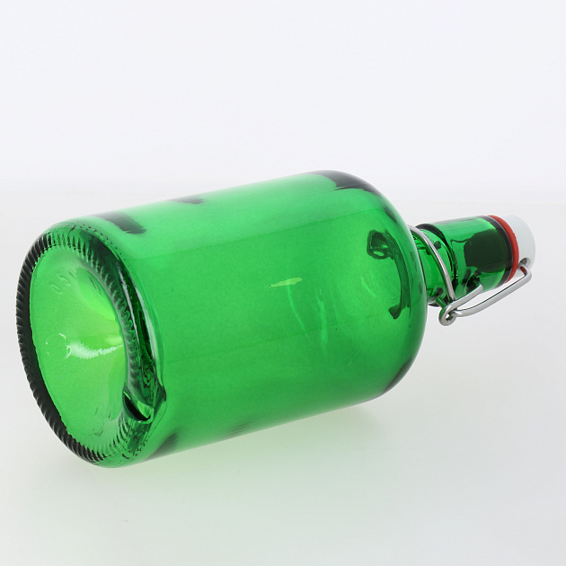 Бутылка 500мл с бугельным замком цветной лак зеленый стекло 000000000001214070