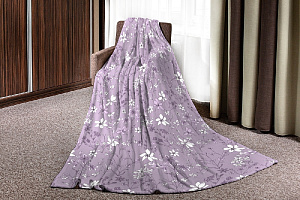 Плед 1,5-спальный 150х200см Павлина Аэро Софт Naturelle фиолетовый полиэстер 000000000001186162