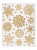 Оконное украшение Золотые колючие снежинки из ПВХ пленки (крепится посредством статического эффекта) с раскраской на картонной подло 000000000001191186