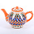 Чайник заварочный 1л RISHTON KULOLCHILIC рисунок мехроб оранжевый керамика 000000000001207898