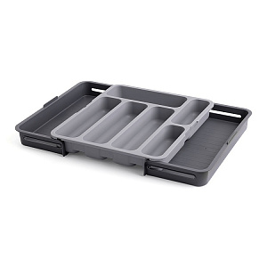 Органайзер для столовых приборов 31x35x5,5см DE'NASTIA серый полипропилен 000000000001212531