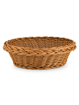 Корзина плетеная универсальная 24х8см круглая коричневый полипропилен 000000000001227680