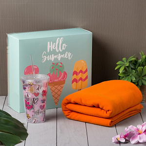 Подарочный набор LoveLife "Летнее настроение" (плед 150х130см + стакан) 4785067 000000000001200181