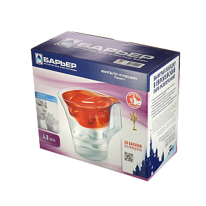 Фильтр-кувшин Твист Барьер, оранжевый, 4л 000000000001097992