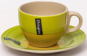 Пара чайная 220мл/блюдце ELRINGTON АЭРОГРАФ Зелёный луг керамика 000000000001194245