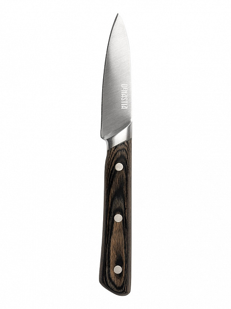 Нож для чистки овощей 8,8см DE'NASTIA черная деревянная ручка нержавеющая сталь 000000000001218769