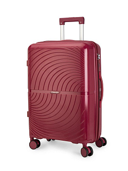 Чемодан на колесах L абстракция отделом красный PP 000000000001226569