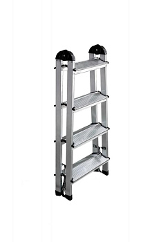 Стремянка двухсторонняя 4-х ступенчатая 16х46,5х94см PERILLA алюминий 000000000001205961