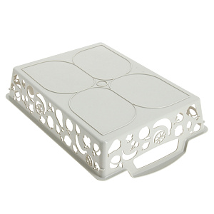 Поднос с ручками 36,7х26х9,8см БЫТПЛАСТ бежевый пластик 000000000001158130