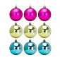 Декоративное украшение Набор шаров 12шт 6см серия Неоновая микс пластик