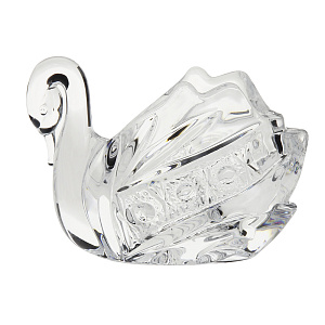 Икорница Лебедь Кристалл Agness, 11х7х8.5 см 000000000001158001
