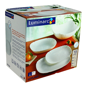 LOTUSIA Набор столовой посуды 19 предметов опал H1792 000000000001066867