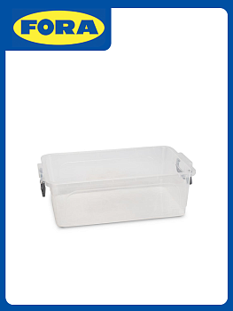 Контейнер для хранения 6л FORA прямоугольный с клипсами полипропилен 000000000001226269