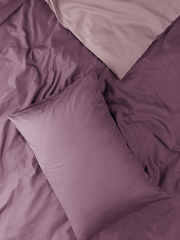 Пододеяльник 175x210см DE'NASTIA NEW сатин 2х-сторонний лиловый/сиреневый хлопок 000000000001215775