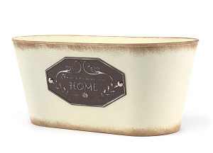 Кашпо 23х12х10см Garden овал микс пластик/металл 000000000001216370