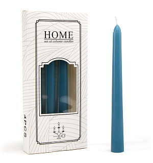 Набор свечей 4шт 20х1,9см синий 000000000001216426