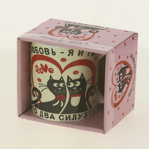 Кружка 350мл OLAFF Два силуэта подарочная упаковка фарфор 000000000001184059