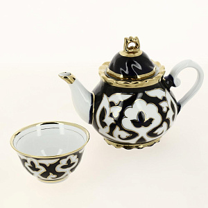 Сервиз чайный Пахта 7 предметов на 6 персон ASIA PORCELAIN с титановым напылением фарфор 000000000001204892