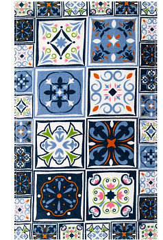 Полотенце кухонное 30х50см BRAVO Плитка м1231_01 махровое синий хлопок 100% 000000000001218551