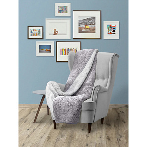 Плед 200x220см DE'NASTIA Уютный серый меланж полиэстер 000000000001208133