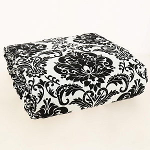 Покрывало 240x260см DE'NASTIA Византия 3слоя черное жаккард 55%хлопок 45%полиэстер 000000000001206841