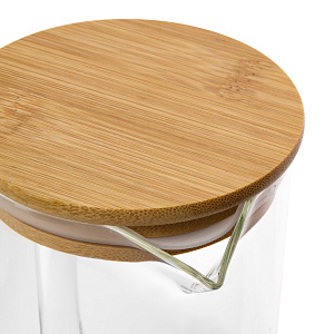 Кувшин 1,8л бамбуковая крышка прозрачный стекло 000000000001221916